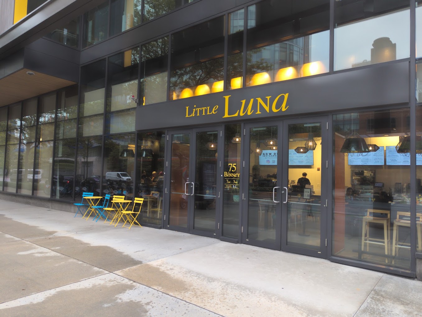 Little Luna storefront at 75 Binney Street, Kendall Square, Cambridge MA